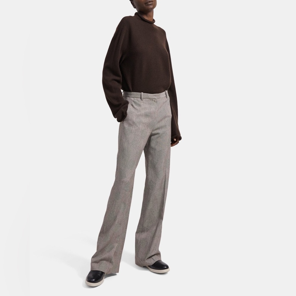 NWT $425 Theory Wide Trouser in Wales Flannel